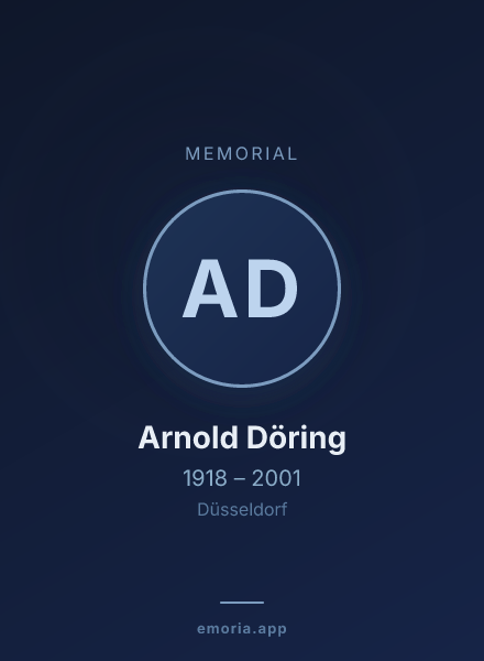 Memorial portrait of Arnold Döring