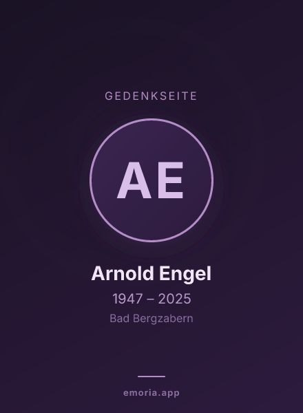 Gedenkportrait von Arnold Engel