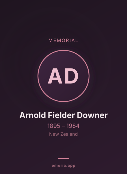Memorial portrait of Arnold Fielder Downer