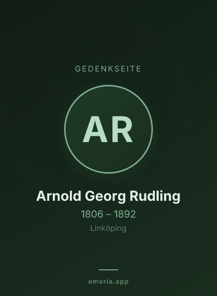 Gedenkportrait von Arnold Georg Rudling