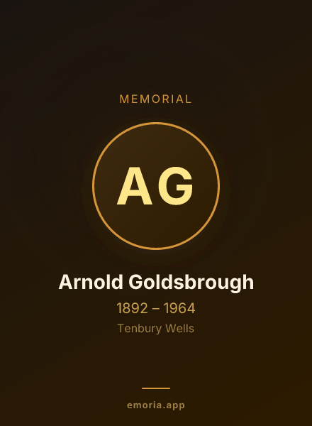 Memorial portrait of Arnold Goldsbrough