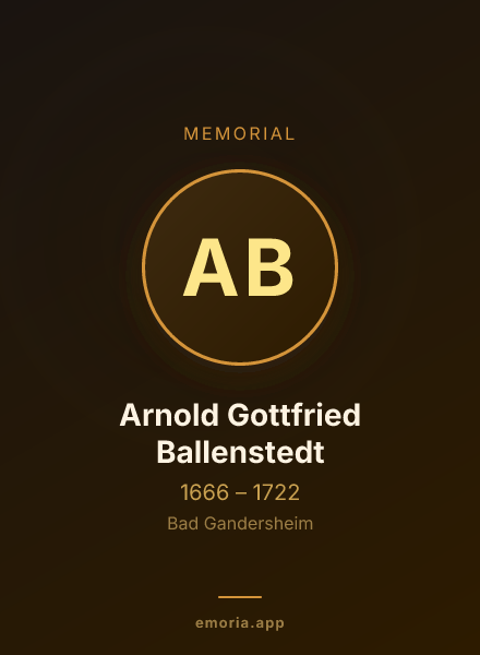 Memorial portrait of Arnold Gottfried Ballenstedt