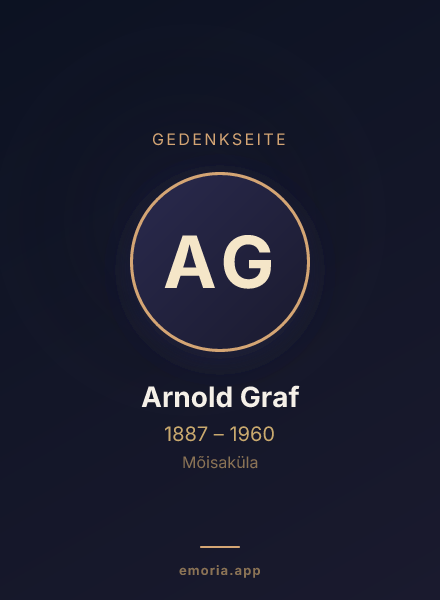 Gedenkportrait von Arnold Graf