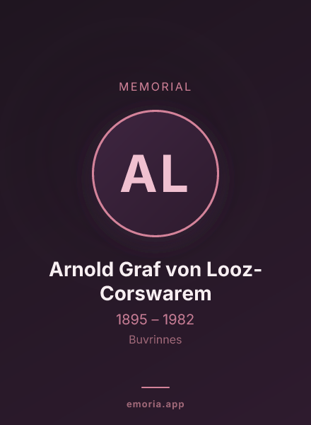 Memorial portrait of Arnold Graf von Looz-Corswarem
