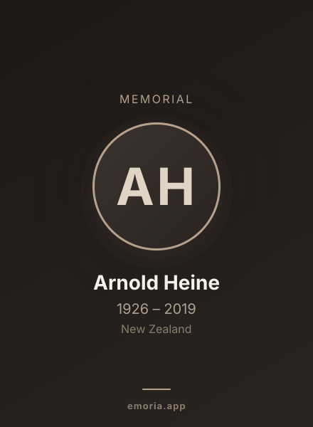 Memorial portrait of Arnold Heine