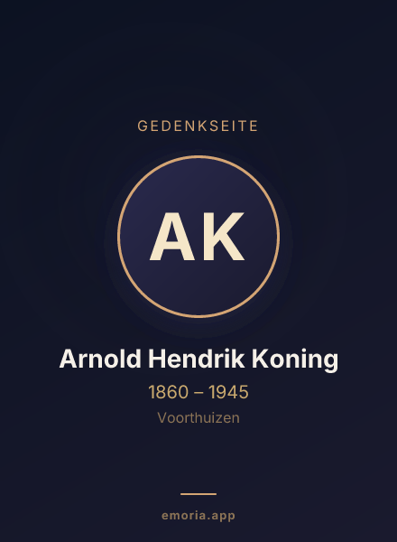 Gedenkportrait von Arnold Hendrik Koning