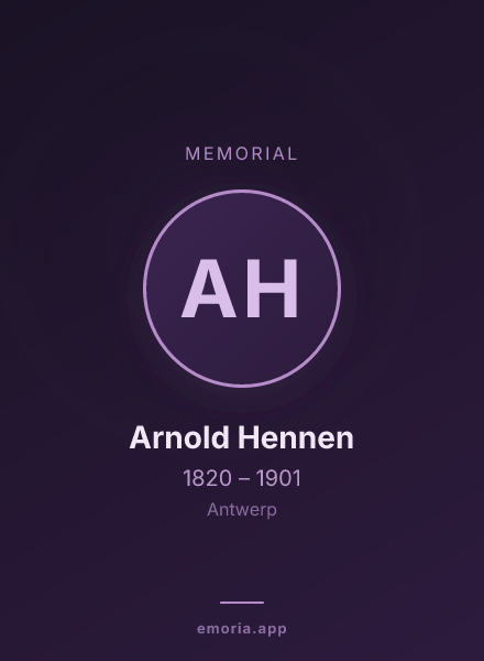 Memorial portrait of Arnold Hennen