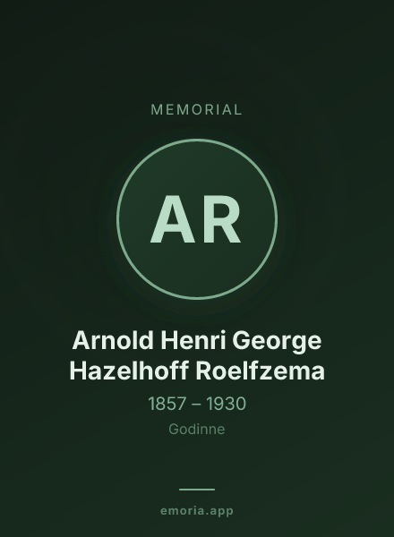 Memorial portrait of Arnold Henri George Hazelhoff Roelfzema