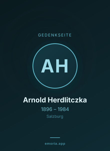 Gedenkportrait von Arnold Herdlitczka