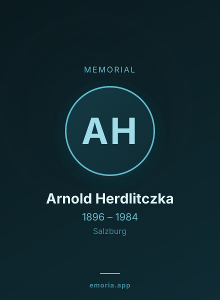 Memorial portrait of Arnold Herdlitczka