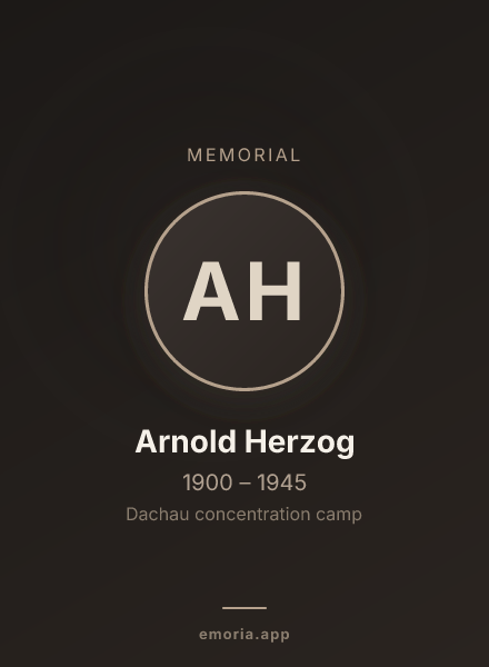 Memorial portrait of Arnold Herzog