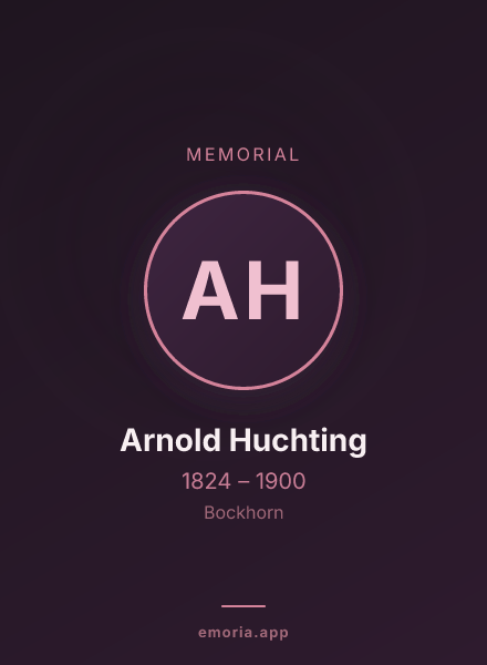 Memorial portrait of Arnold Huchting