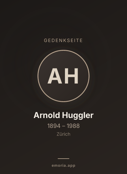 Gedenkportrait von Arnold Huggler