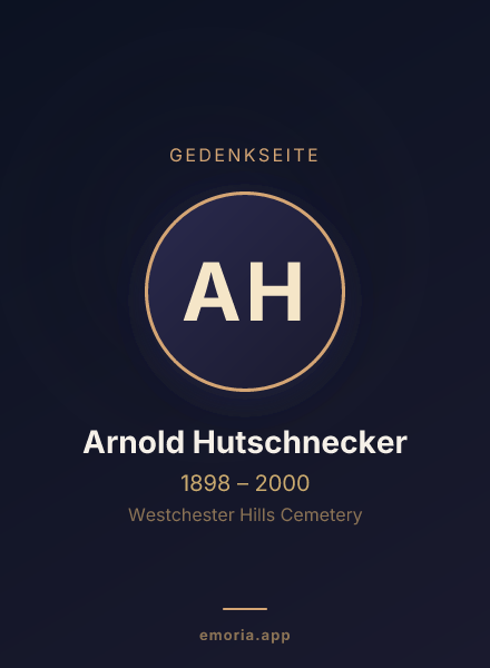 Gedenkportrait von Arnold Hutschnecker