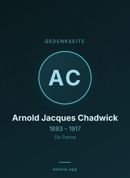 Gedenkportrait von Arnold Jacques Chadwick