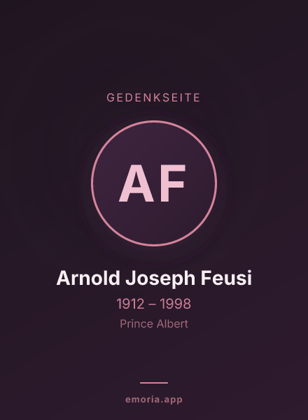Gedenkportrait von Arnold Joseph Feusi