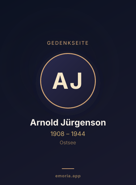 Gedenkportrait von Arnold Jürgenson