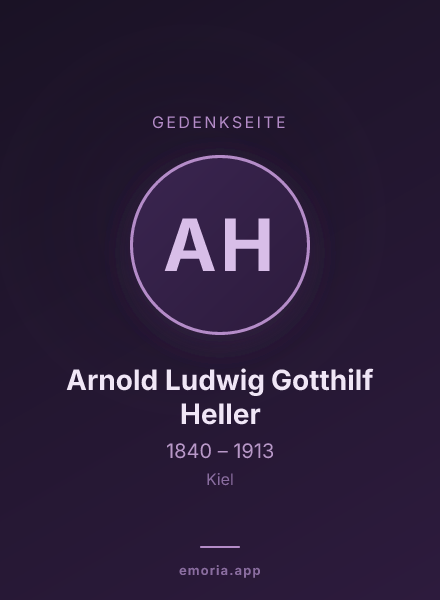 Gedenkportrait von Arnold Ludwig Gotthilf Heller