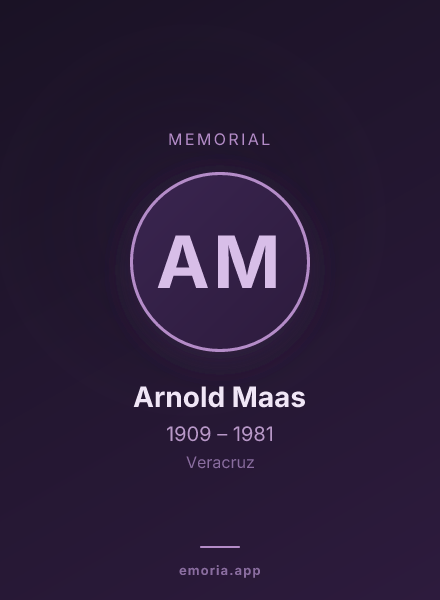 Memorial portrait of Arnold Maas