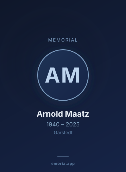 Memorial portrait of Arnold Maatz