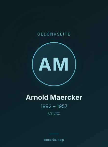 Gedenkportrait von Arnold Maercker