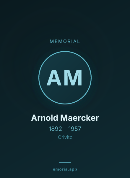 Memorial portrait of Arnold Maercker