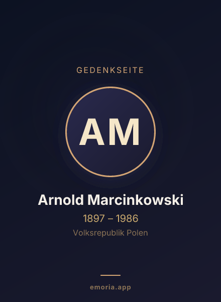 Gedenkportrait von Arnold Marcinkowski