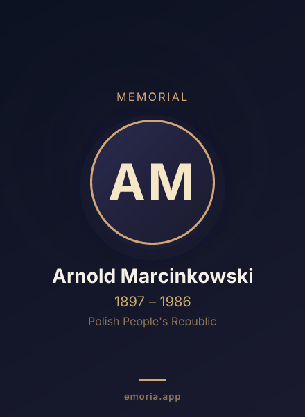 Memorial portrait of Arnold Marcinkowski