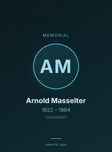 Memorial portrait of Arnold Masselter