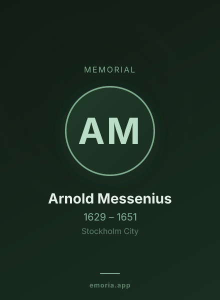 Memorial portrait of Arnold Messenius