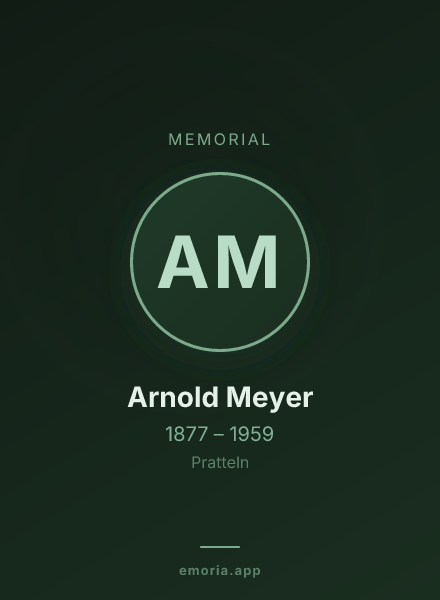 Memorial portrait of Arnold Meyer