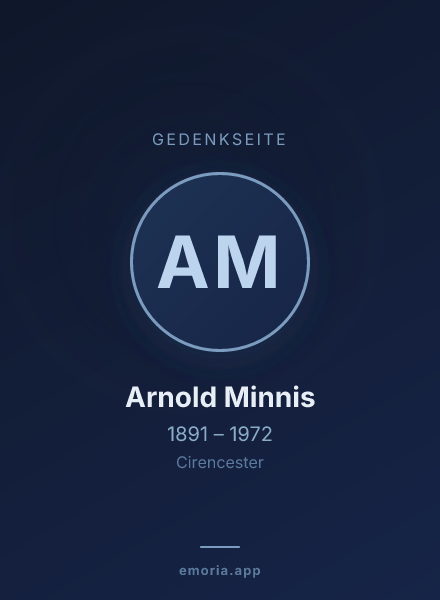 Gedenkportrait von Arnold Minnis