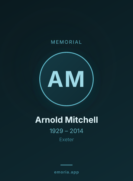 Memorial portrait of Arnold Mitchell