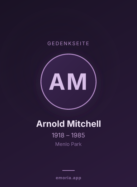 Gedenkportrait von Arnold Mitchell