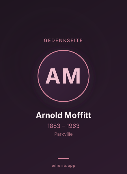 Gedenkportrait von Arnold Moffitt