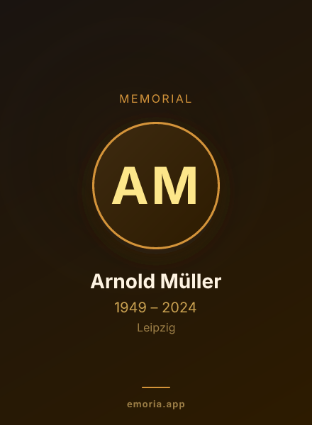 Memorial portrait of Arnold Müller