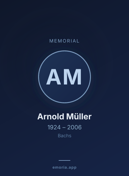 Memorial portrait of Arnold Müller