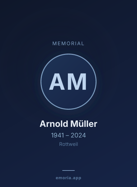 Memorial portrait of Arnold Müller