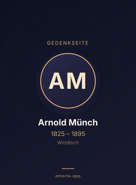Gedenkportrait von Arnold Münch