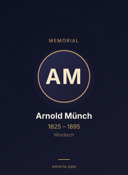 Memorial portrait of Arnold Münch
