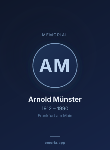 Memorial portrait of Arnold Münster