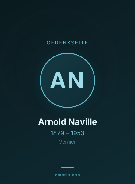 Gedenkportrait von Arnold Naville