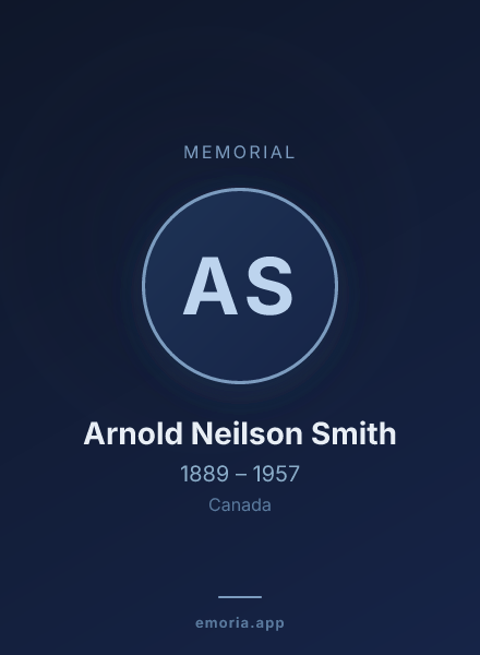 Memorial portrait of Arnold Neilson Smith