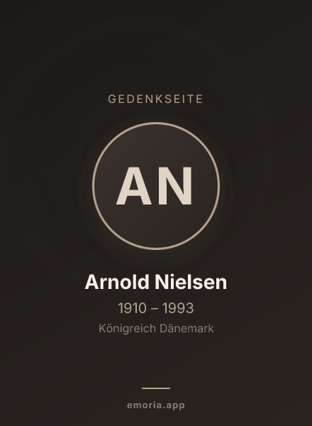 Gedenkportrait von Arnold Nielsen
