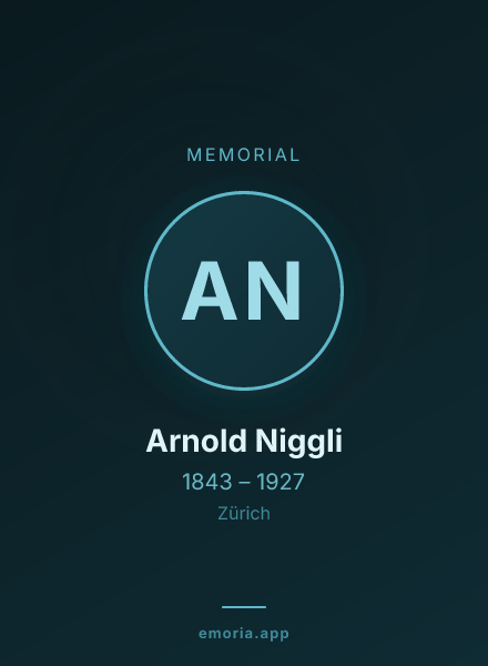 Memorial portrait of Arnold Niggli