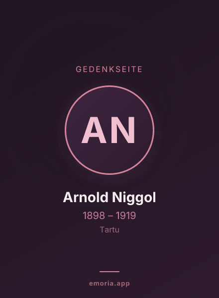 Gedenkportrait von Arnold Niggol