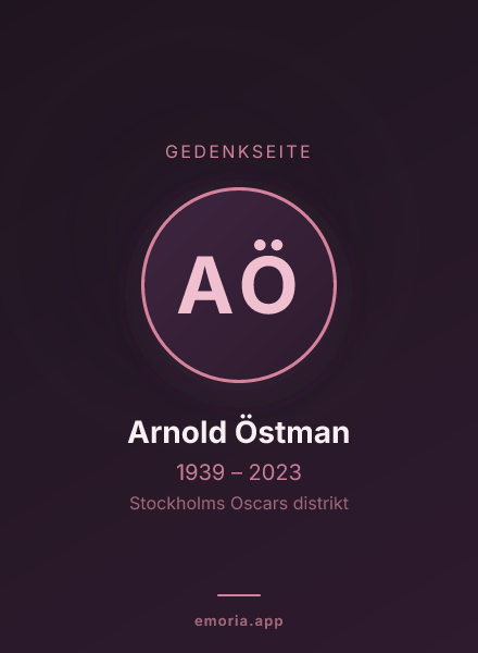 Gedenkportrait von Arnold Östman