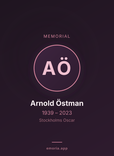 Memorial portrait of Arnold Östman