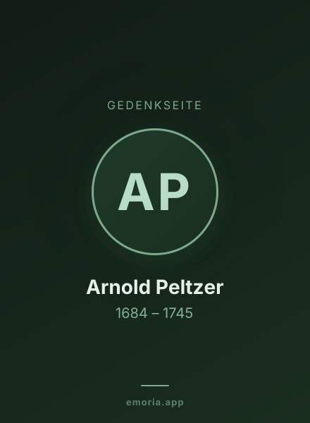 Gedenkportrait von Arnold Peltzer