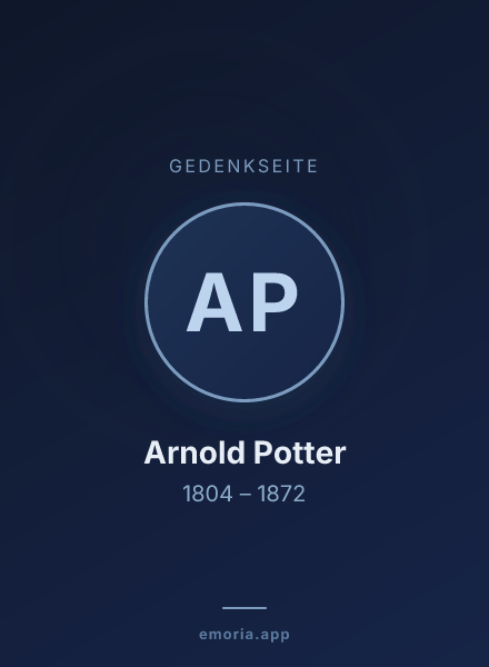 Gedenkportrait von Arnold Potter